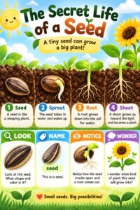 The Secret Life of a Seed (Preschool) Academic Edition Infographic Poster