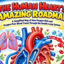 The Human Heart's Amazing Roadmap Infographic Posters